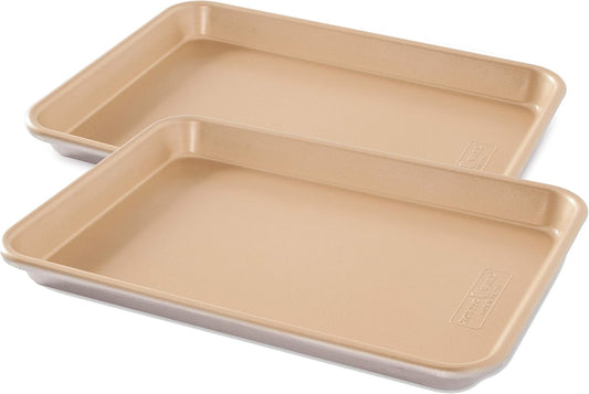 Nordic Ware Naturals Nonstick Quarter Sheet Pans - 2 Count Set for Easy Baking & Cooking