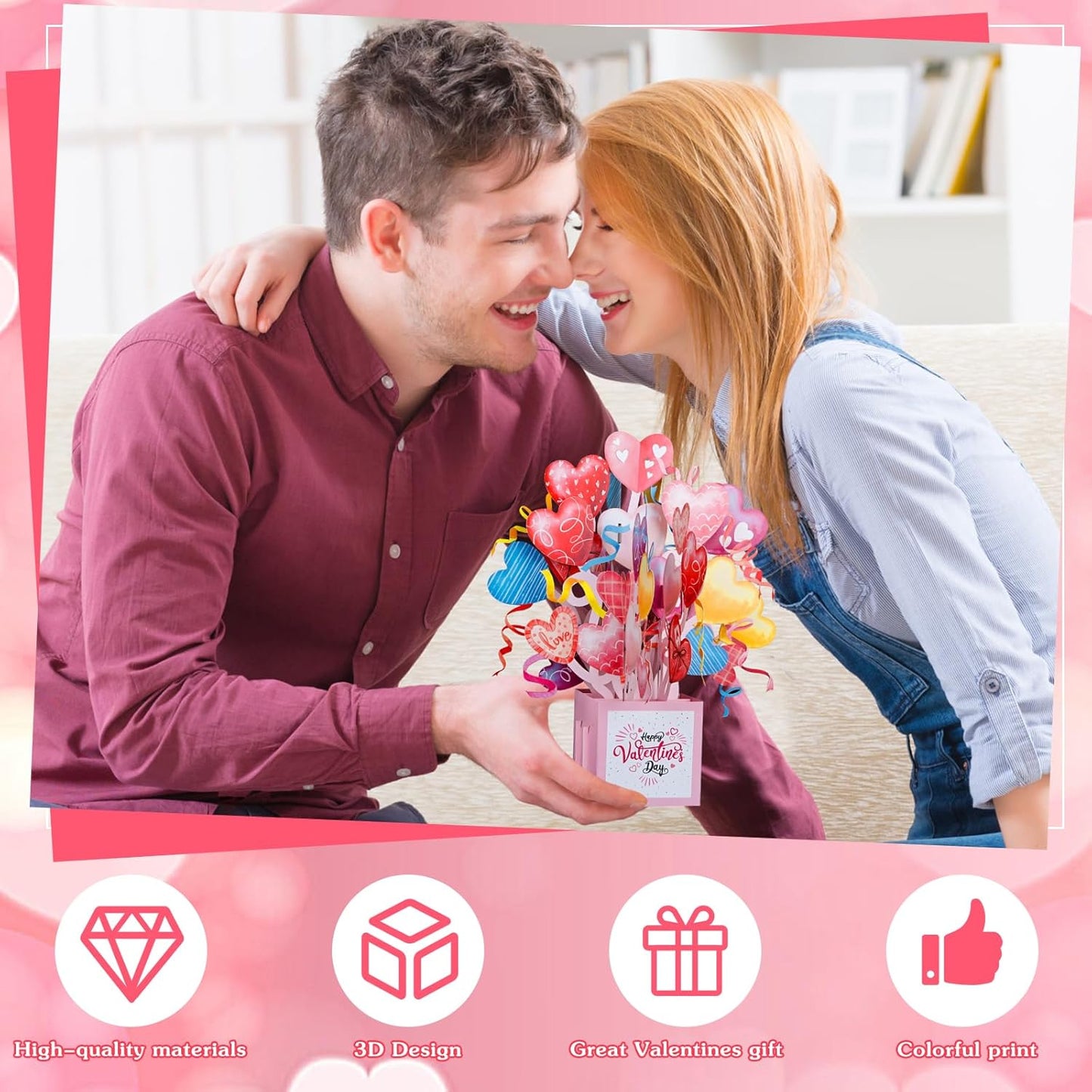 WhatSign Valentine's Day Pop-Up Cards - Funny Love Cards with Envelope for Him & Her