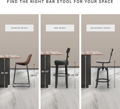 Signature Design by Ashley Caitbrook Casual Dining Table & Upholstered Bar Stools Set - 7 Pieces in Gray