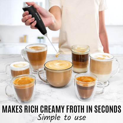 ZK Milk Frother Twister - Black Silver
