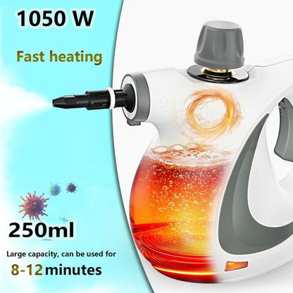 Handheld Pressurized Steam Cleaner with 12 pcs Accessories, Portable Steamer for Cleaning, Steam Cleaner for Home Use, Steamer for Cleaning Car, Furniture, Floor, Upholstery, Grout and Tile, Deep Gray