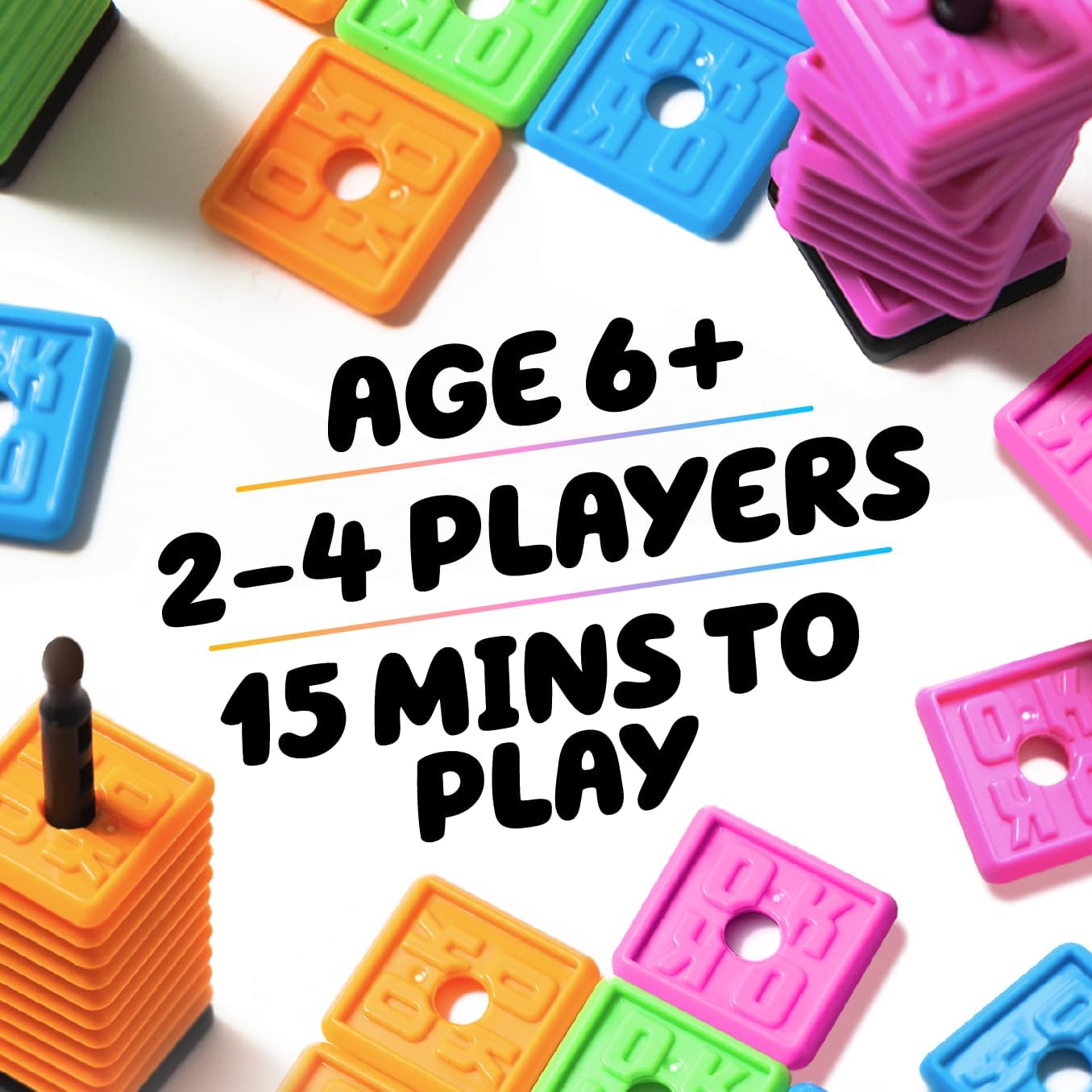 OK Play Ultimate Travel Tile Game - Waterproof & Indestructible | Learn to Play in 10 Seconds | Fun for All Ages