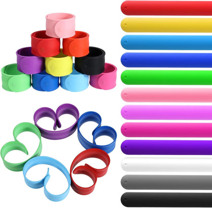 Skiennix Silicone Wrapping Paper Roll Holder Clips - 36 Pcs in 12 Vibrant Colors | Steel-Reinforced Snap Bands for Christmas & Crafts