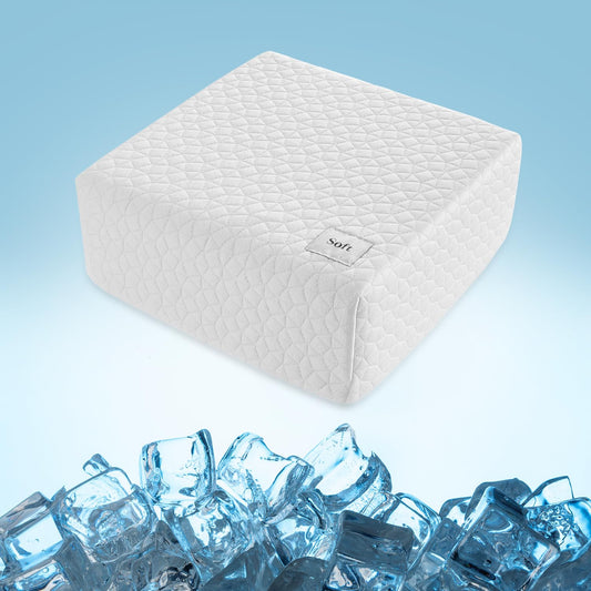 HARBOREST Cooling Cube Pillow - Side Sleeper Pillow for Neck and Shoulder Pain, Memory Foam Pillow Cube Pro with Adjustable Firmness,12"x12"x5"