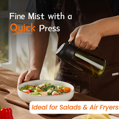 TrendPlain - Olive Oil Dispenser Bottle | 16oz Kitchen Gadget for Cooking & Air Fryer - Black