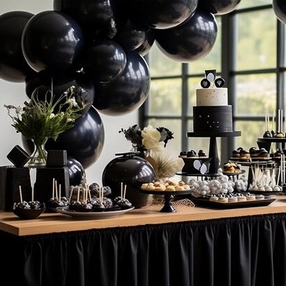 Matte Black Balloons by [Brand Name] - 102-Piece Latex Balloon Arch Kit for Graduation, Halloween, & Birthday Parties