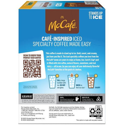 McCafe Iced Mocha Frappe K-Cup Pods - Convenient Single Serve Coffee, 20 Count