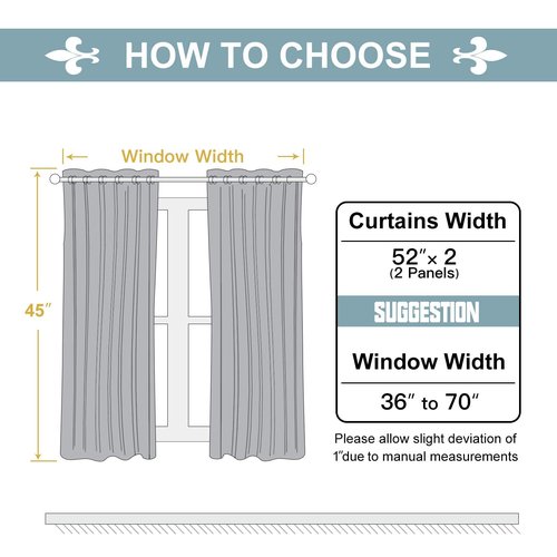 ChrisDowa Grommet Room Darkening Curtains for Bedroom and Living Room - 2 Panels Set Thermal Insulated Blackout Curtains (Mustard Yellow, 52W x 45L)