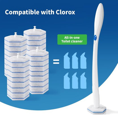 Compatible with Clorox Toilet Wand – Disposable Toilet Brush Head Refills (20 Count), Wand Not Included