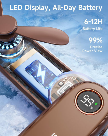 Sweetfull Portable Handheld Mini Fan - 3-in-1 USB Rechargeable Fan & Flashlight for Travel | Compact & Cute Design