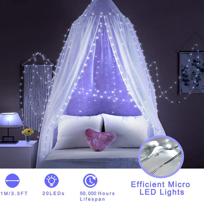 Ostwiki Fairy Lights - 20 LED Battery Operated String Lights | 7ft Twinkle Mini Lights for DIY Decor