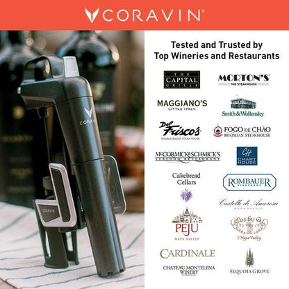 Coravin Model Two -Wine Preservation System - Bottle Opener, Needle Pourer, Aerator, and Wine Saver - Graphite - Includes 2 Argon Gas Capsules and Wine Needle