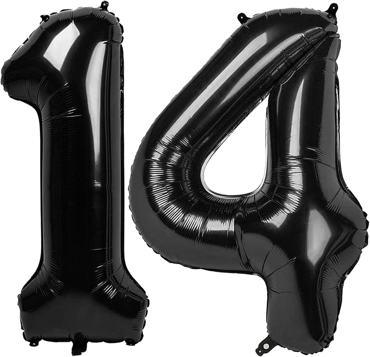 Skiennix 40-Inch Black Number 14 Foil Balloon - Perfect for Birthday, Wedding & Engagement Celebrations