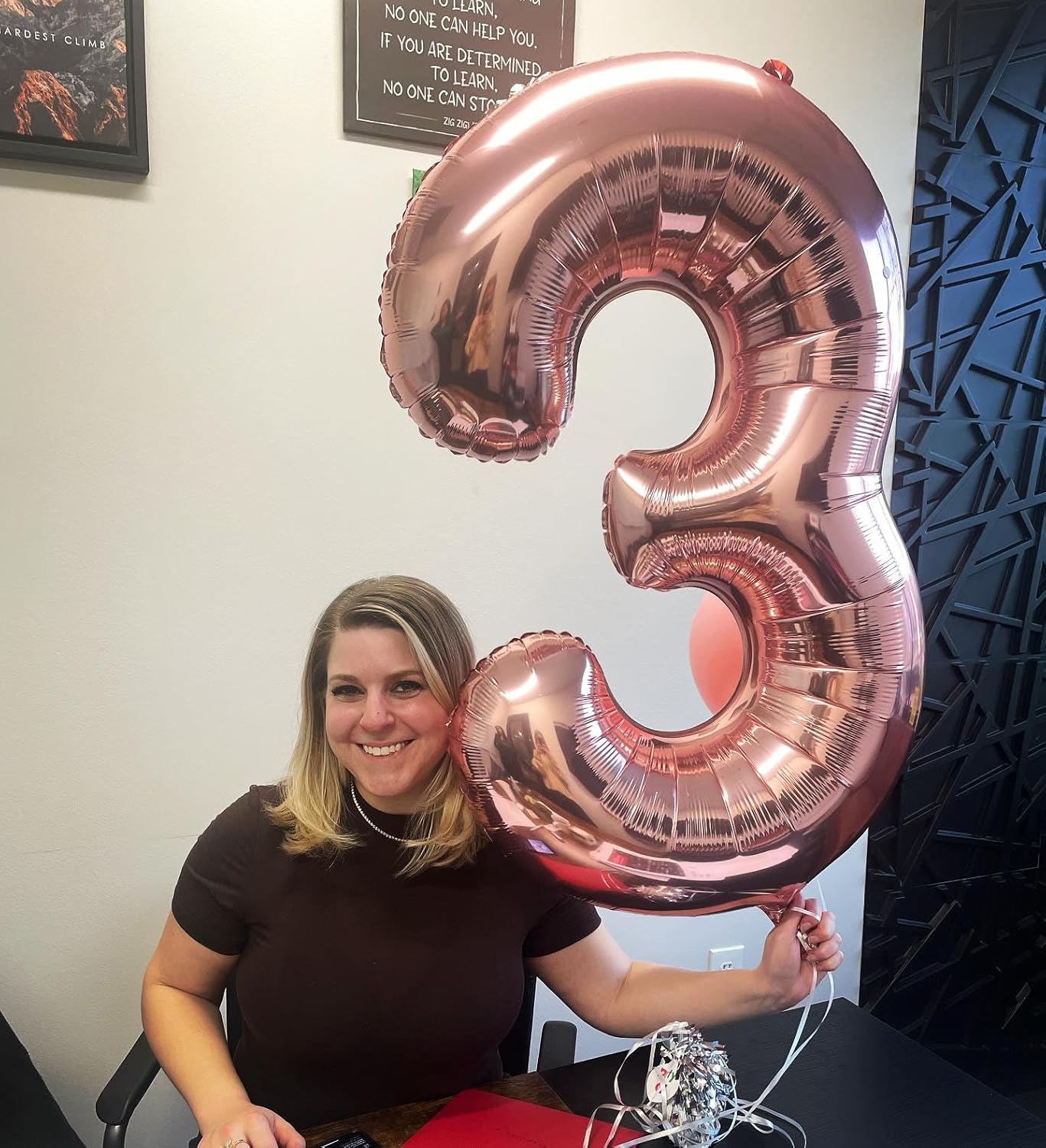Rose Gold Number 2 Balloon - 40 Inch 2nd Birthday Decoration for Toddlers | Sparkling Party Decor