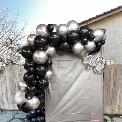 65 Pieces Matte Black Balloons - 12 Inch Latex Party Balloons for Birthday, Graduation & Halloween Decor