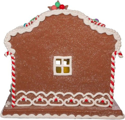 Kurt S. Adler Light Up Nativity Gingerbread House - 12.5-Inch Battery Operated Decor
