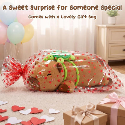 30-Inch Giant Capybara Plush Pillow - Large Capybara Stuffed Animal, Variation: Turtle Capybara