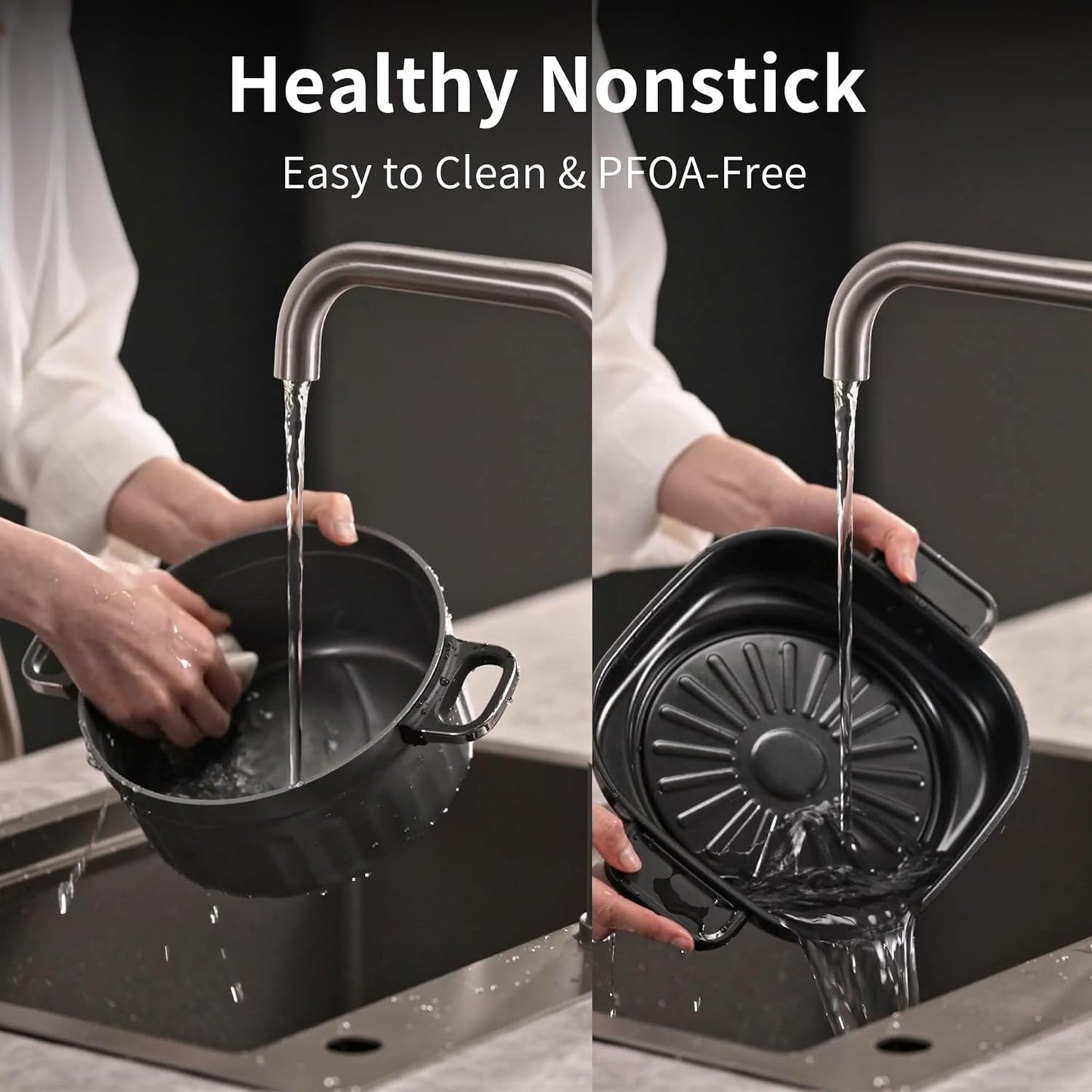 N74SNA Electric Multi-Cooker - 2.5 Quart Hot Pot & Grill Set | PFOA-Free Nonstick for Versatile Cooking