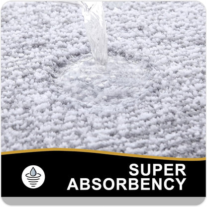OLANLY Bathroom Rugs - Extra Soft Microfiber Bath Mat | Non-Slip, Quick Dry, 30x20, Grey