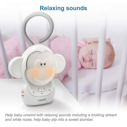 VTech Communications Myla The Monkey Baby Sleep Soother - White Noise Machine with 5 Sounds & Soft-Glow Night Light