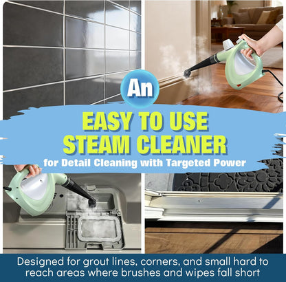 Steam Cleaner, Powerful Pressurized Handheld Steam Cleaner for Home with 11-Pc Set – Chemical-Free Multi-Surface Steamer for Effective Cleaning, Perfect for Furniture, Upholstery, Grout, Couch & Car