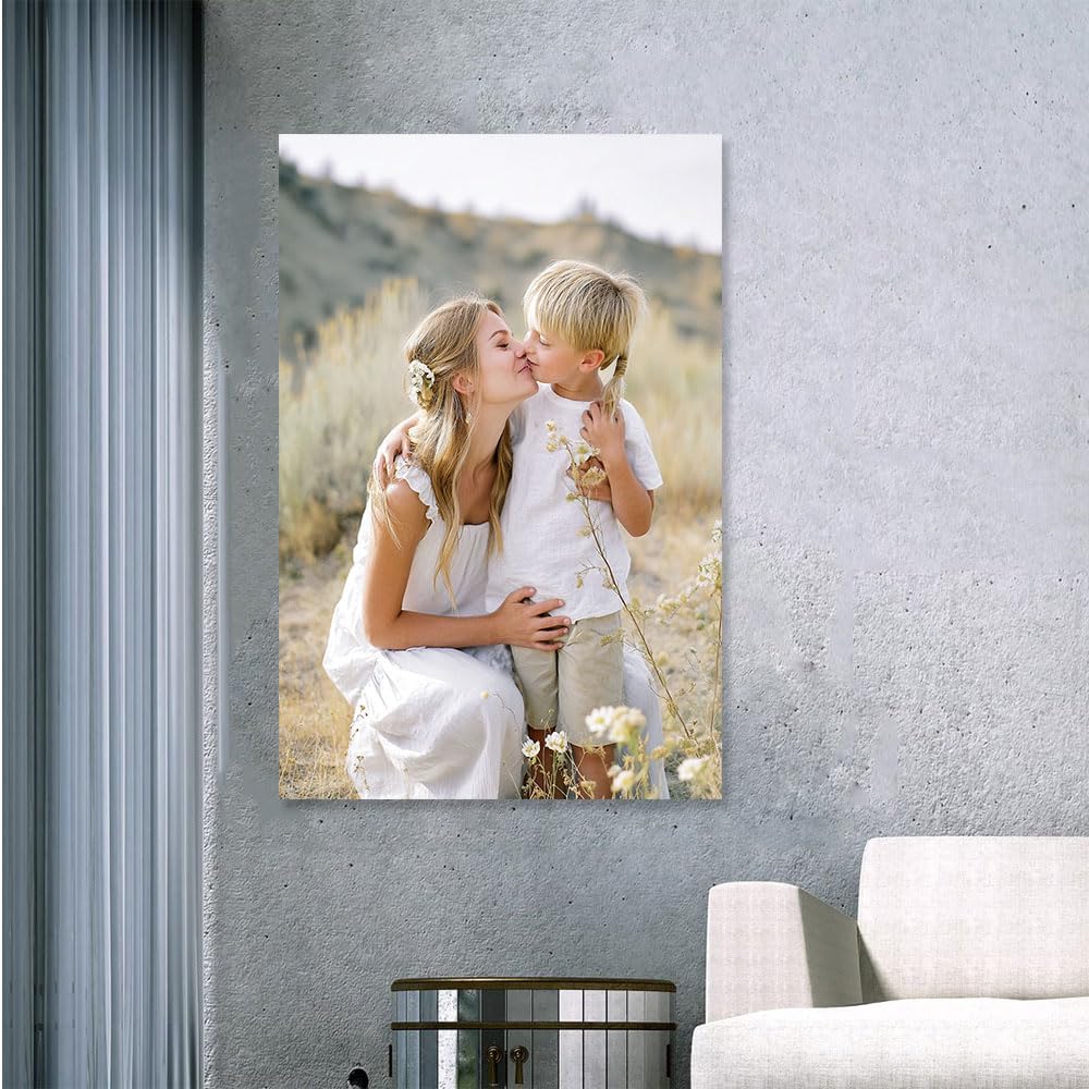 Skiennix Custom Canvas Prints - Personalized Wall Art for Pet & Family Photos | Framed 11x14 Inch