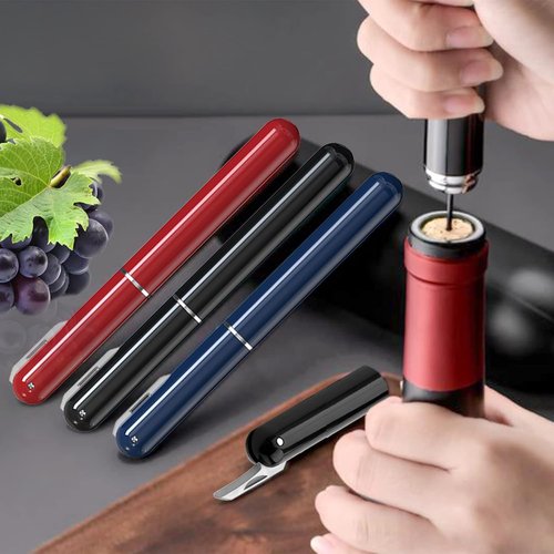 Corkscrew Wine Opener with Foil Cutter Air Pump Wine Bottle Opener Easy-Open Portable Handheld Travel Wine Cork Screw Remover, Best Gifts for Wine Lovers