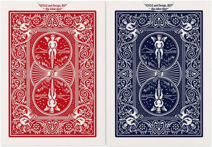 Back Bicycle Playing Cards - Standard Poker Size Deck | Classic Red & Blue 2-Pack for Family Game Night