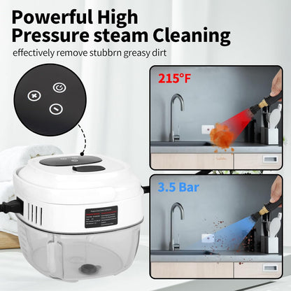 Skiennix Steam Cleaner - Handheld 6-Level Steamer with 10s Heat-Up & 1.5L Tank for Home & Car Detailing