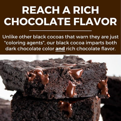 Black Cocoa Powder - 8 Oz | Achieve Rich Chocolate Flavor for Baked Goods | Dutch-Processed & Unsweetened