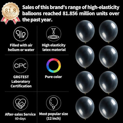 Clear Latex Balloons - 12 Inch Transparent Balloons for Birthday Party & Baby Shower | 110pcs with Ribbons