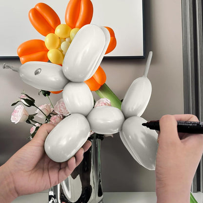 Skiennix 100Pcs Sand White 260Q Balloons - Thick Latex Twisting Balloons for Animal Models & Events