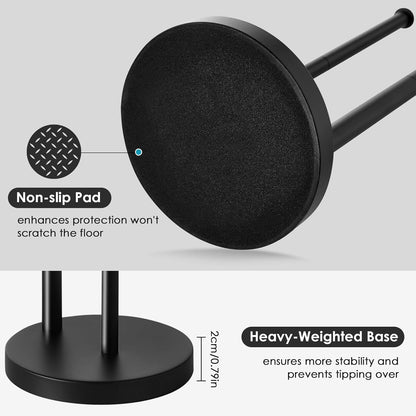 Skiennix Toilet Paper Holder Stand - Rustproof Free Standing Design with Large Reserve & Thick Base