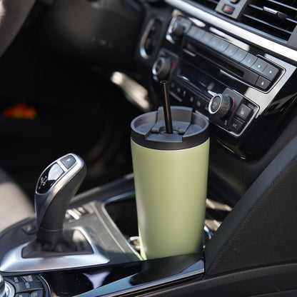 Skiennix 22 Oz Insulated Tumbler - Vacuum-Sealed Stainless Steel Travel Mug with Lid & Straws | Gray