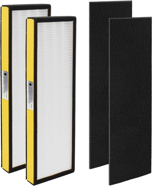 Blutoget FLT4825 Replacement Filter B - Compatible with AC4825, AC4825DLX & AC4825E | Pack of 2 Filters + 2 Carbon Pre-Filters