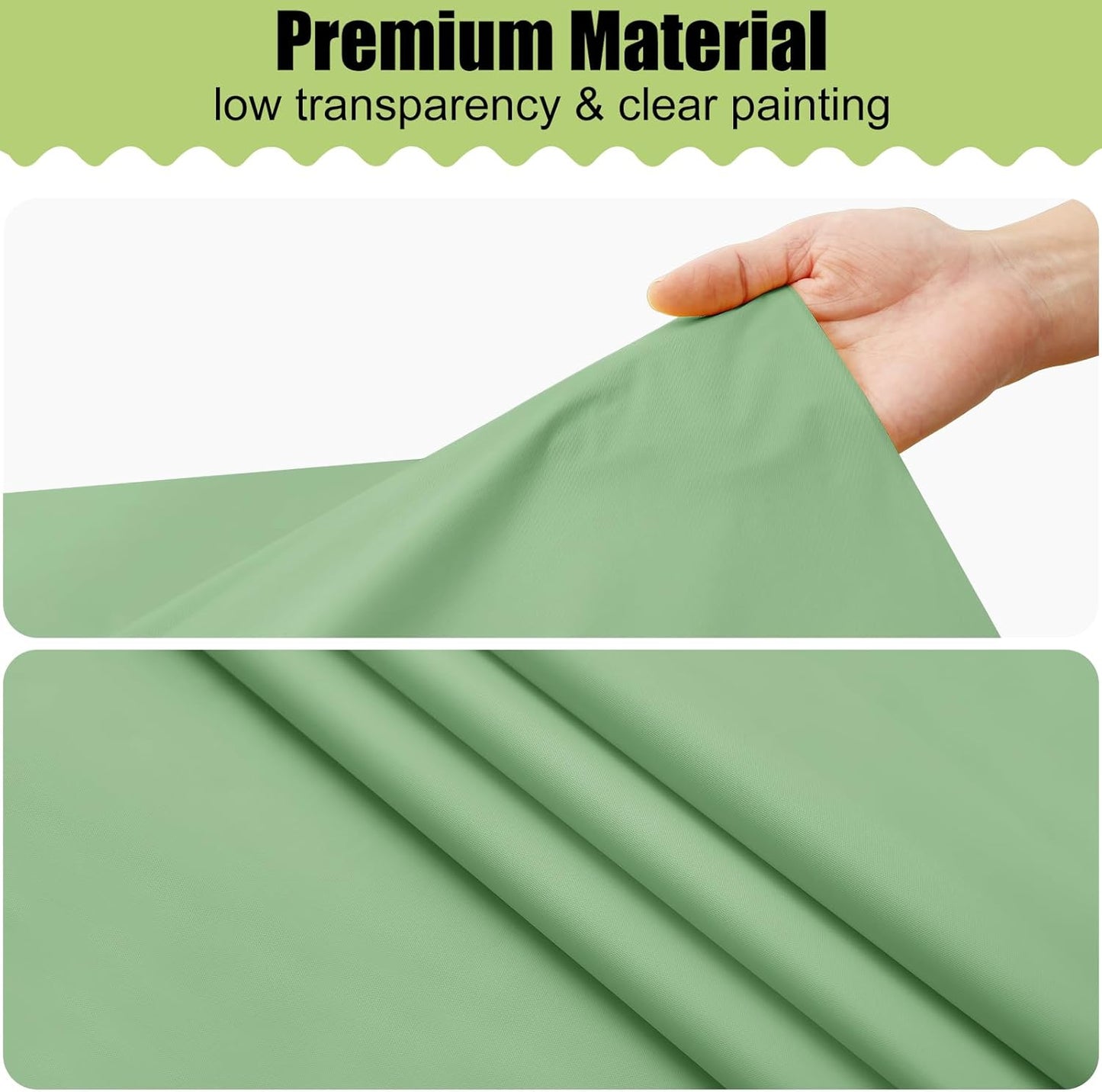Smiry Disposable Tablecloths - Waterproof Plastic Covers for Parties | 54 x 108 Inch | Sage Green - 3 Pack