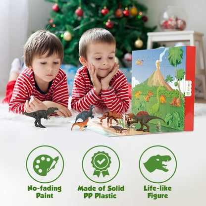 D-FantiX Dinosaur Advent Calendar 2025 - 24-Day Countdown to Christmas | Fun Xmas Gift for Kids Ages 3-6