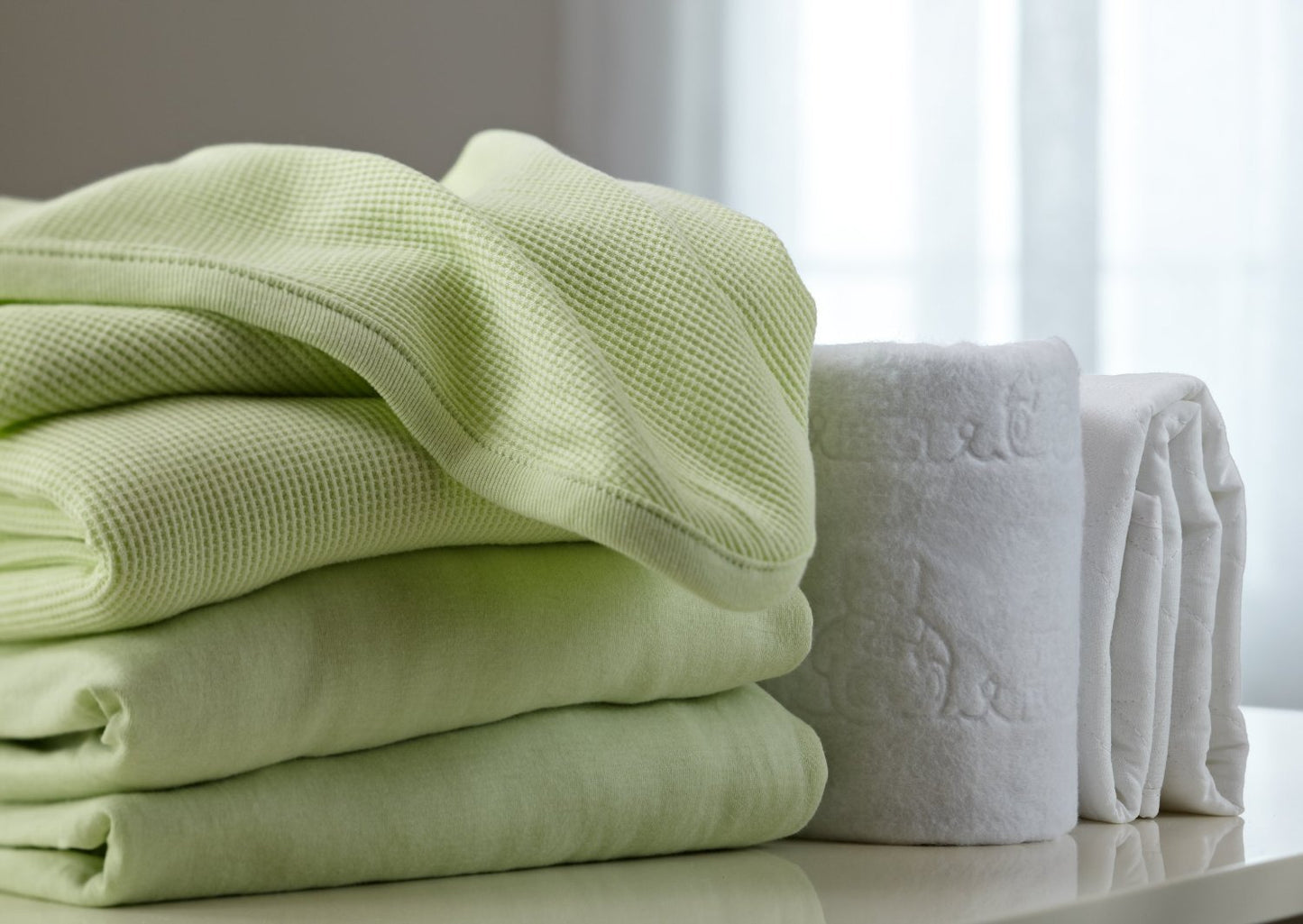 TL Care 100% Cotton Thermal Waffle Swaddle Blanket (30" x 40"), Soft, Breathable & Stretchy, Celery, for Boys and Girls, Perfect for Swaddling, Travel and Gifting