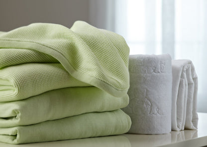 TL Care 100% Cotton Thermal Waffle Swaddle Blanket (30" x 40"), Soft, Breathable & Stretchy, Celery, for Boys and Girls, Perfect for Swaddling, Travel and Gifting