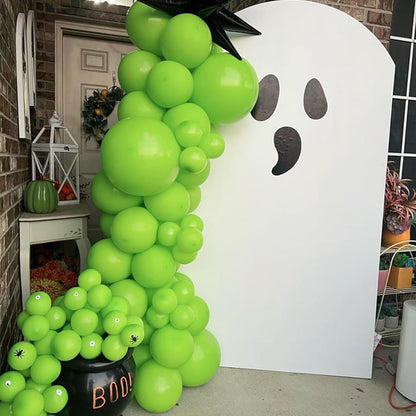 Skiennix Lime Green Balloons - 120pcs in 5-18 Inch Sizes for Dinosaur Baby Shower & Birthday Party Decor