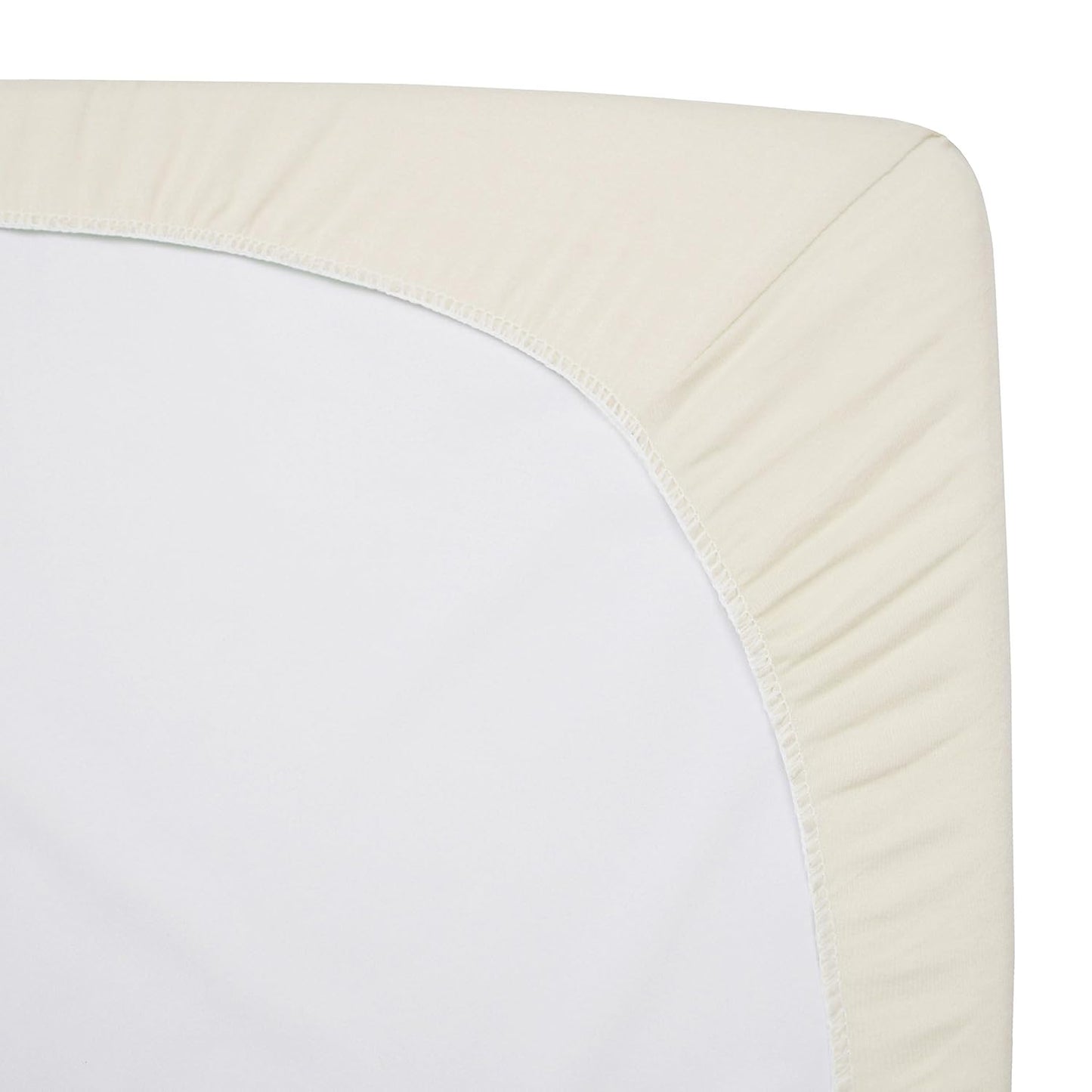 American Baby Company 3 Pack Natural Cotton Fitted Mini Crib Sheets - Soft, Breathable, 38" x 24", Beige