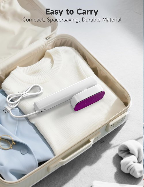 Travel Steamer for Clothes, Portable Handheld Design, Clothing Wrinkles Remover, Strong Penetrating Steam, 1200W Powerful 2 In 1 Steamer & Iron, 100ml Big Capacity