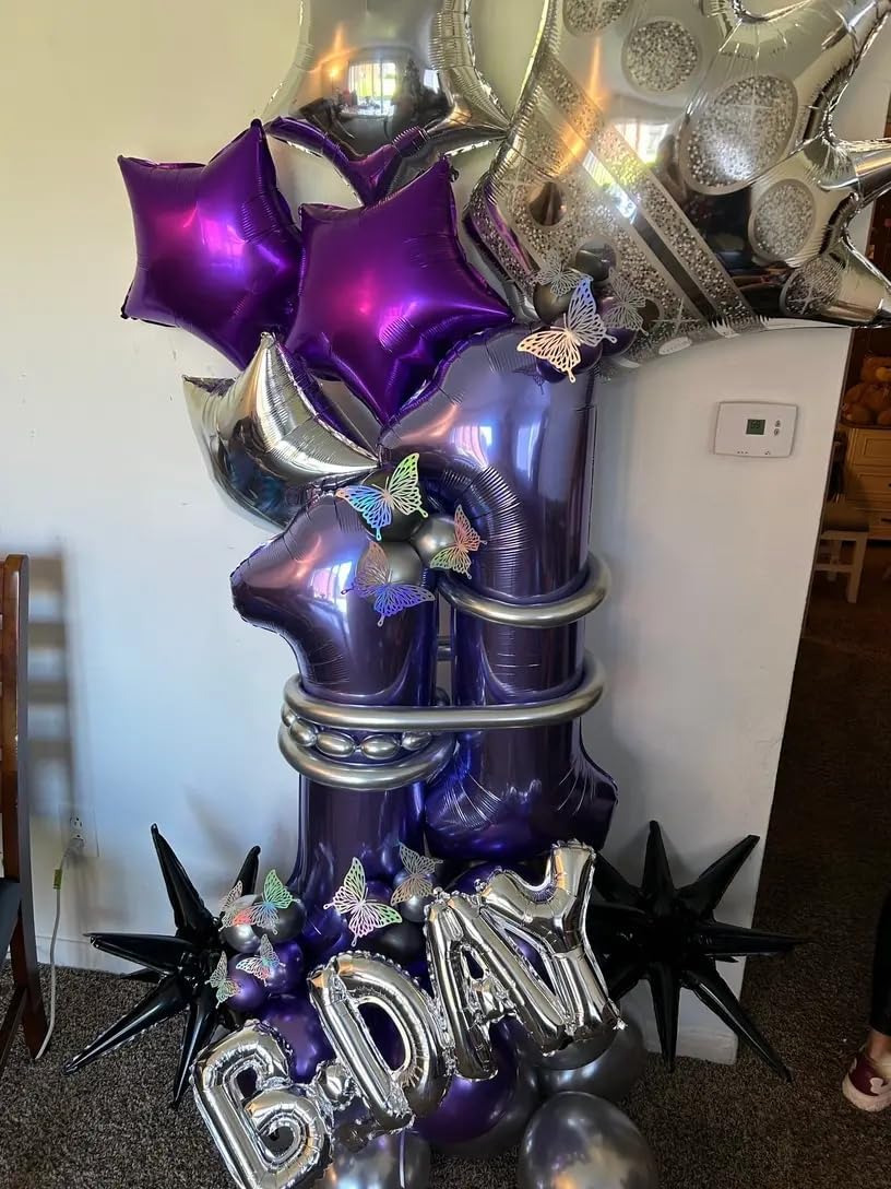 Purple Number 11 Balloon - 40 Inch Birthday Decoration for 11th Year Celebration | Perfect for Boys & Girls