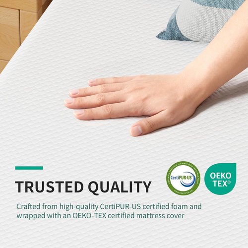 FDW 8-Inch Twin Mattress - Medium Firm Gel Memory Foam with Cooling Ventilation & Pressure Relief | Removable Washable Cover