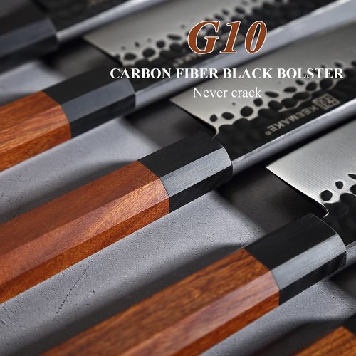 KEEMAKE Japanese Gyuto Chef Knife - 8 inch Professional Kitchen Knife with 440C High Carbon Steel Blade, Sharp Cutting Knives Rosewood Handle for Home Cooking and Restaurant