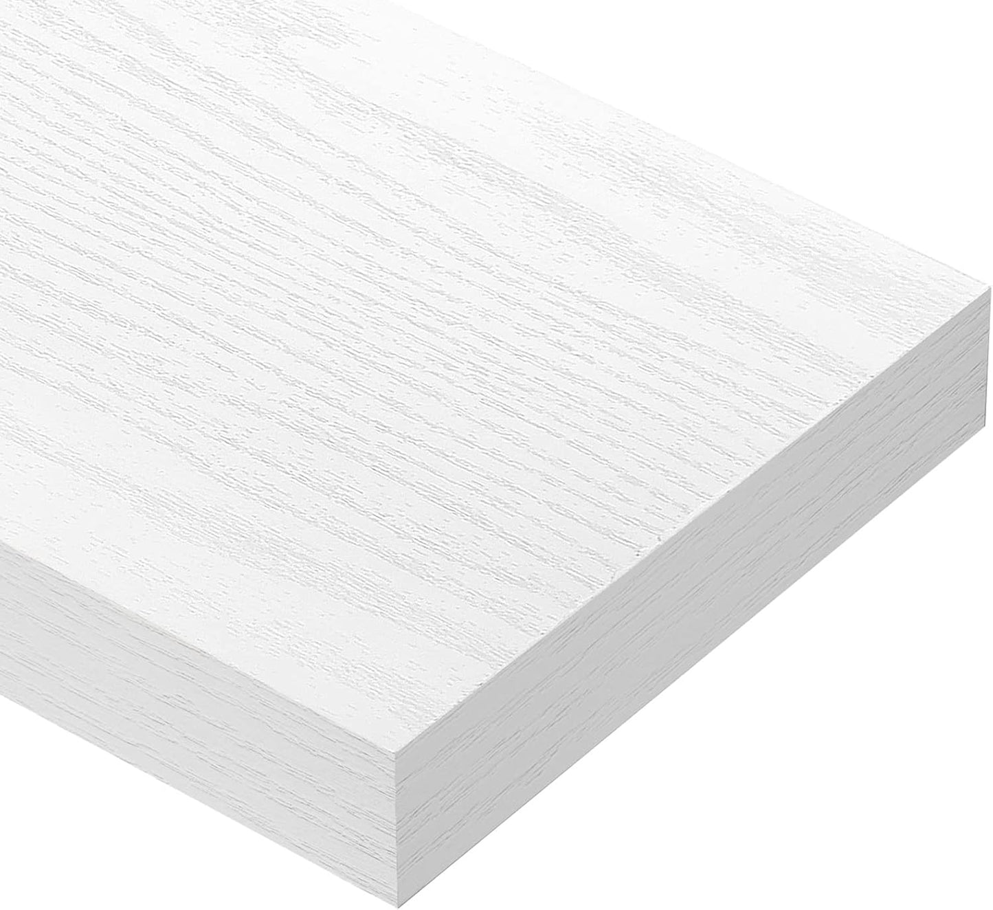 QEEIG Floating Shelves - Extra Long Wall Mounted Shelf for Home Decor | Set of 2, 55.1 x 9.3 Inch, White