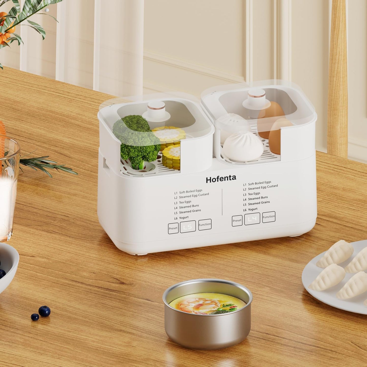 Rapid Electric Egg Cooker - Versatile Egg Boiler with Timer & Auto Shut-Off | 16 Eggs Capacity, 2 Tiers