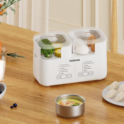 Rapid Electric Egg Cooker - Versatile Egg Boiler with Timer & Auto Shut-Off | 16 Eggs Capacity, 2 Tiers