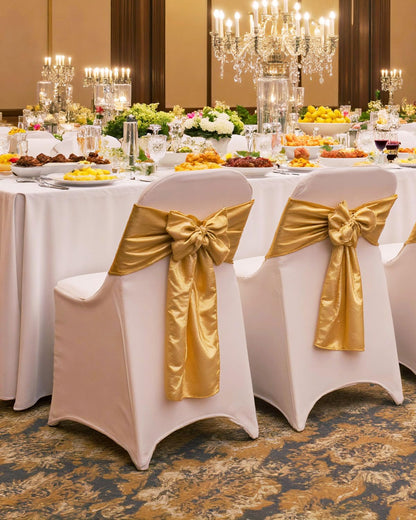 VEVOR 30 PCS White Folding Chair Covers - Elegant Washable Slipcovers for Weddings & Events | Universal Fit