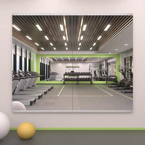 LOAAO Home Gym Mirror - Frameless 48"x24" Tempered Glass Workout Mirrors | Ideal for Home Gym & Dance Studio